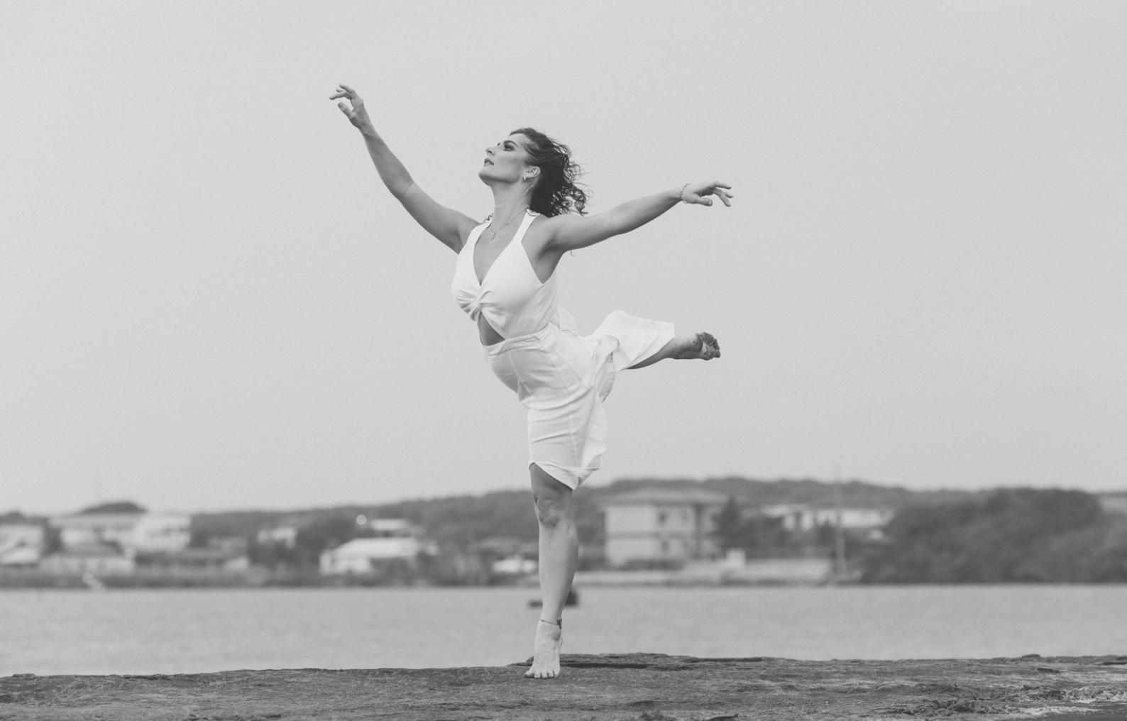 Detailaufnahme der Fußposition beim Standardtanz